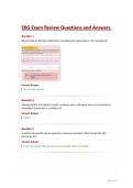 EKG Exam Review Questions and Answers