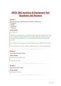 APEX EKG monitors & Equipment Test Questions and Answers&period;