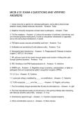 MICB 4131 EXAM 4 QUESTIONS AND VERIFIED ANSWERS