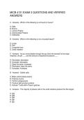 MICB 4131 EXAM 3 QUESTIONS AND VERIFIED ANSWERS