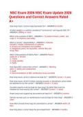 NSC Exam 2026 Updated Questions and Answers Study Guide