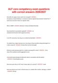 ALF core competency exam questions &NewLine;with correct answers 2026&sol;2027 