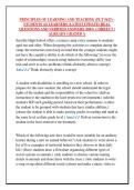 PRINCIPLES OF LEARNING AND TEACHING &lpar;PLT 5623&rpar; - &NewLine;STUDENTS AS LEARNERS &lpar;LATEST UPDATE&rpar; REAL &NewLine;QUESTIONS AND VERIFIED ANSWERS &vert;100&percnt; CORRECT &vert; &NewLine;ALREADY GRADED A