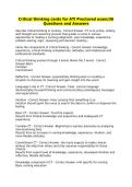 ATI Critical Thinking Cards for Proctored Exam 36 Questions and Answers
