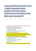Tennessee Mechanical Contractor Exam &ndash; Cooling TowersExam Practice &NewLine;Questions And Correct Answers &NewLine;&lpar;Verified Answers&rpar; Plus Rationale 2026 &NewLine;Q&A&vert; Instant Download Pdf