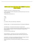 MN551 Unit 2 Exam Questions with CORRECT Answers &NewLine;&lpar;Latest Update&rpar; 
