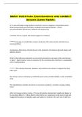 MN551 Unit 9 Patho Exam Questions with CORRECT &NewLine;Answers &lpar;Latest Update&rpar;