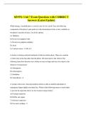 MN551&colon; Unit 7 Exam Questions with CORRECT &NewLine;Answers &lpar;Latest Update&rpar; 