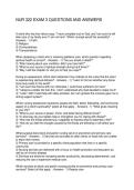 NUR 322 EXAM 3 QUESTIONS AND ANSWERS