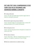 EXIT HESI TEST 1000 COMPREHENSIVE STUDY&NewLine;GUIDE 2026 NCLEX READINESS AND&NewLine;ADVANCED NURSING CONCEPTS&NewLine;