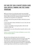 EXIT HESI TEST 1000 CONCEPT REVIEW GUIDE&NewLine;2026 CRITICAL THINKING AND TEST TAKING&NewLine;STRATEGIES&NewLine;