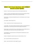 MN551 Unit 6 Exam Questions with CORRECT &NewLine;Answers &lpar;Latest Update&rpar; 