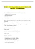 MN551 Unit 1 Exam Questions with CORRECT &NewLine;Answers &lpar;Latest Update&rpar;
