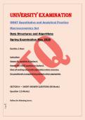 UNIVERSITY EXAMINATION  &NewLine;GMAT Quantitative and Analytical Practice &NewLine;Macroeconomics Set &NewLine;Data Structures and Algorithms &NewLine;Spring Examination May 2026