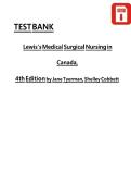 Test Bank for Medical-Surgical Nursing in Canada&comma; 4th Edition by Sharon L&period; Lewis&comma; Shannon Ruff Dirksen & Margaret McLean Heitkemper &lpar;ISBN 978-1771720489&rpar; &ndash; Comprehensive NCLEX Practice Questions&comma; Exam Review & Study Guide