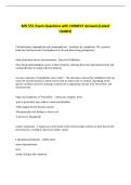 MN 551 Exam Questions with CORRECT Answers &lpar;Latest &NewLine;Update&rpar; 