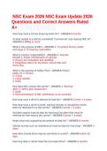 NSC Exam 2026 Updated Questions and Answers Study Guide