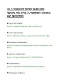 FCLE 2 CONCEPT REVIEW GUIDE 2026&NewLine;FEDERAL AND STATE GOVERNMENT SYSTEMS&NewLine;AND PROCESSES