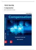 Test Bank &mdash; Compensation&comma; 14th Edition &lpar;Gerhart&comma; 2023&rpar;&comma; Chapters 1-18 &vert; All Chapters Covered