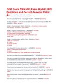 NSC Exam 2026 Updated Questions and Answers Study Guide