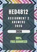 HED4812 ASSIGNMENT 2 2026 MEMO &vert; DUE DATE 2026