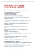 NICET SOILS LEVEL 1 EXAM QUESTIONS AND ANSWERS