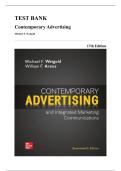 Test Bank &mdash; Contemporary Advertising&comma; 17th Edition &lpar;Weigold&comma; 2024&rpar;&comma; Chapters 1-18 &vert; All Chapters Covered