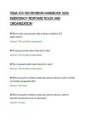 FEMA ICS 100 REVISION HANDBOOK 2026&NewLine;EMERGENCY RESPONSE ROLES AND&NewLine;ORGANIZATION&NewLine;