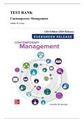 Test Bank &mdash; Contemporary Management&comma; 13th Edition &lpar;George&comma; 2024&rpar;&comma; Chapters 1-19 &vert; All Chapters Covered
