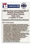 CRRN Exam 2026&sol;2027 &ndash; Complete A&plus; Study Guide &vert; 500&plus; Quality-Checked Practice Questions with Rationales for Rehabilitation Nurse Certification