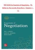Test Bank for Essentials of Negotiation&comma; 7th Edition &lpar;Chapters 1&ndash;12&rpar; by Roy J&period; Lewicki&comma; Bruce Barry & David M&period; Saunders &lpar;ISBN 978-1260399455&rpar; &ndash; Comprehensive Practice Questions&comma; Case Studies & Negotiation Skills Exam Study Guide