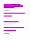 BIOL 1013 BRCC FINAL EXAM QUESTIONS AND ANSWERS 100&percnt; Accurate 2026&sol;2027