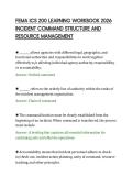 FEMA ICS 200 LEARNING WORKBOOK 2026&NewLine;INCIDENT COMMAND STRUCTURE AND&NewLine;RESOURCE MANAGEMENT