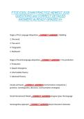FTCE ESOL EXAM PRACTICE NEWEST 2026 &NewLine;QUESTIONS and CORRECT DETAILED &NewLine;ANSWERS ALREADY GRADED A&plus; 