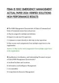 FEMA IS 100C EMERGENCY MANAGEMENT&NewLine;ACTUAL PAPER 2026 VERIFIED SOLUTIONS&NewLine;HIGH PERFORMANCE RESULTS