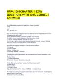 NFPA 1001 CHAPTER 1 EXAM QUESTIONS WITH 100&percnt; CORRECT ANSWERS 