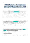 CEBS GBA Exam 1- Comprehensive&NewLine;Q&A For Certification Success 2026