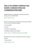 FEMA IS 700 LEARNING WORKBOOK 2026&NewLine;INCIDENT COMMAND SYSTEM AND&NewLine;COORDINATION STRUCTURES