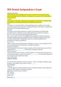 Minnesota Dental Jurisprudence Exam Study Guide Questions and Answers