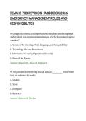 FEMA IS 700 REVISION HANDBOOK 2026&NewLine;EMERGENCY MANAGEMENT ROLES AND&NewLine;RESPONSIBILITIES