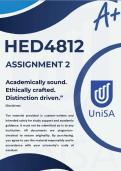 HED4812 ASSIGNMENT 2 2026 &ast;COMPLETE ANSWERS&ast; DUE DATE MAY 2026 &lpar;BEST ANSWERS FOR THIS ASSIGNMENT&rpar;
