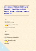 BOC EXAM GUIDE &vert; QUESTIONS & EXPERTLY VERIFIED ANSWERS &vert; LATEST UPDATE 2026 &vert; 2027 &lpar;RATED GRADE A&plus;&rpar;&NewLine;&NewLine;&NewLine;  