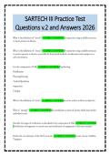 SARTECH III Practice Test&NewLine;Questions v&period;2 and Answers 2026