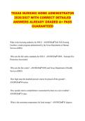 TEXAS NURSING HOME ADMINISTRATOR 2026&sol;2027 WITH CORRECT DETAILED ANSWERS ALREADY GRADED A&plus; PASS GUARANTEED&NewLine;