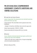 FIN 301 EXAM 2026 COMPREHENSIVE&NewLine;ASSESSMENT COMPLETE QUESTIONS AND&NewLine;VERIFIED SOLUTIONS&NewLine;