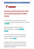 APEA 3P Exam &ndash; Complete Test Bank & Study Guide &vert; Verified Answers