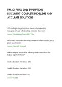 FIN 301 FINAL 2026 EVALUATION&NewLine;DOCUMENT COMPLETE PROBLEMS AND&NewLine;ACCURATE SOLUTIONS
