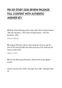 FIN 301 STUDY 2026 REVIEW PACKAGE&NewLine;FULL CONTENT WITH AUTHENTIC&NewLine;ANSWER KEY