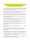 Project Management - Agile Project Management Test with all Correct & 100&percnt; Verified Answers