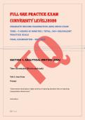 FULL GRE PRACTICE EXAM &NewLine;&lpar;UNIVERSITY LEVEL&rpar;2026 &NewLine;GRADUATE RECORD EXAMINATION &lpar;GRE&rpar; MOCK EXAM &NewLine;TIME&colon; ~3 HOURS 45 MINUTES &vert; TOTAL&colon; 340&plus; EQUIVALENT &NewLine;PRACTICE SCALE &NewLine;FINAL EXAMINATION &ndash; MAY 2026